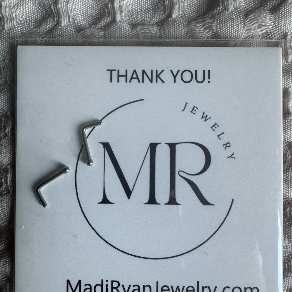 2 Silver ball nose Earrings
